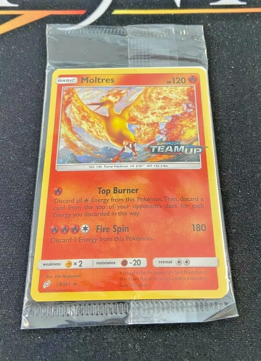 Pokemon Card - Team Up 19/181 - MOLTRES (holo-foil):  - Toys,  Plush, Trading Cards, Action Figures & Games online retail store shop sale