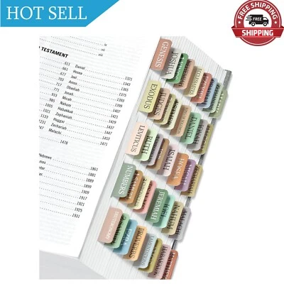 TAJA Bible Tabs for Women & Men, Laminated Bible Tabs for Study Bible, Large Print...
