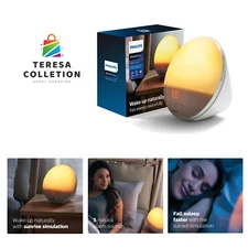 Philips SmartSleep Wake-up Light, Colored Sunrise and Sunset Simulation, 5 Na...