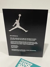 NIKE AIR JORDAN XI 11 RETRO SPACE JAM 45 BLACK CONCORD BRED COMMEMORATIVE CARD