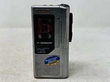 Aiwa TP-M131 Micro Cassette Recorder Voice Sensor Silver - Powers On Not Working