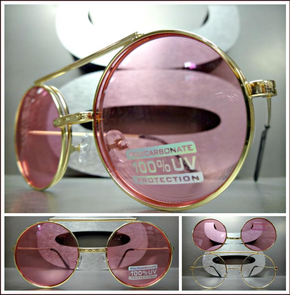 Rose Gold Retro Round Sunglasses Vintage 60s Style Amazon.com: SunnyPro Hippie Glasses for Women Hippy Hipster  main image 2