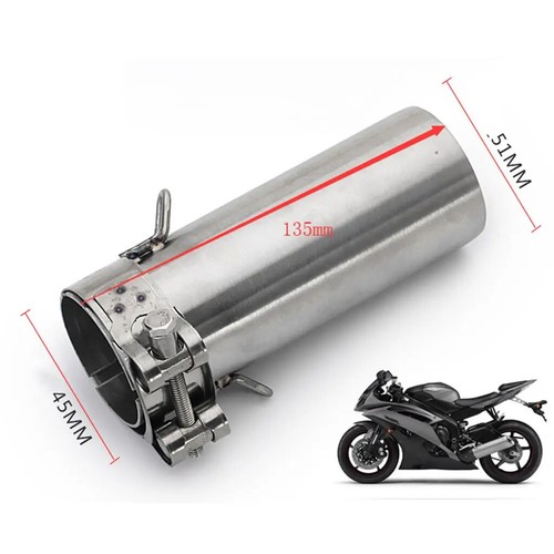 2'' Slip-on Exhaust Muffler Tip Mid Link Pipe Fits Yamaha YZF R6 2006-2023 - Picture 4 of 8
