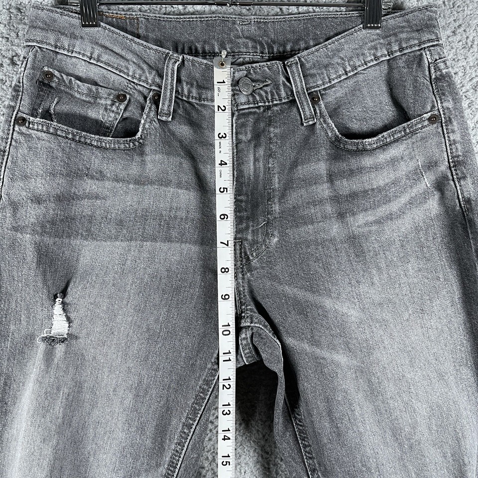 Levis 531 Jeans Men 33x32 Gray Distressed Denim Atheltic Slim Fit