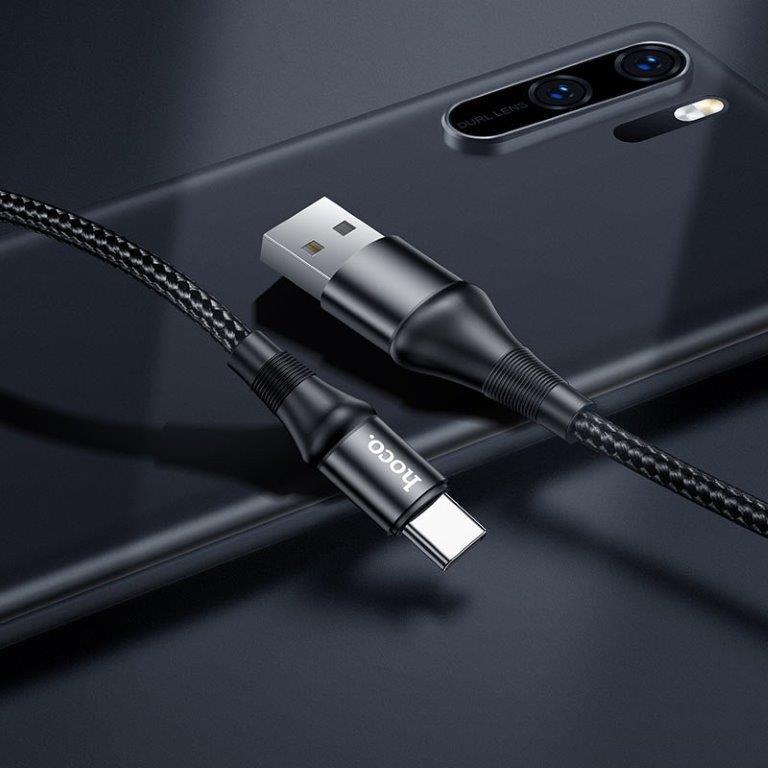 USB-C Schnellladekabel Für Huawei Nova 5T – 50 Cm Schwarz – Datenübertragung & Aufladen