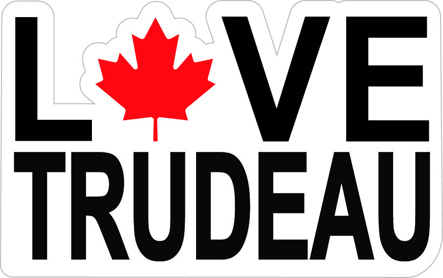 【美品・定価221,000円】ウォントレスエッセンシャルデラヴィTrudeau LOVE Trudeau Laminated sticker Vinyl FUNNY Decal 4x6 '' ship same