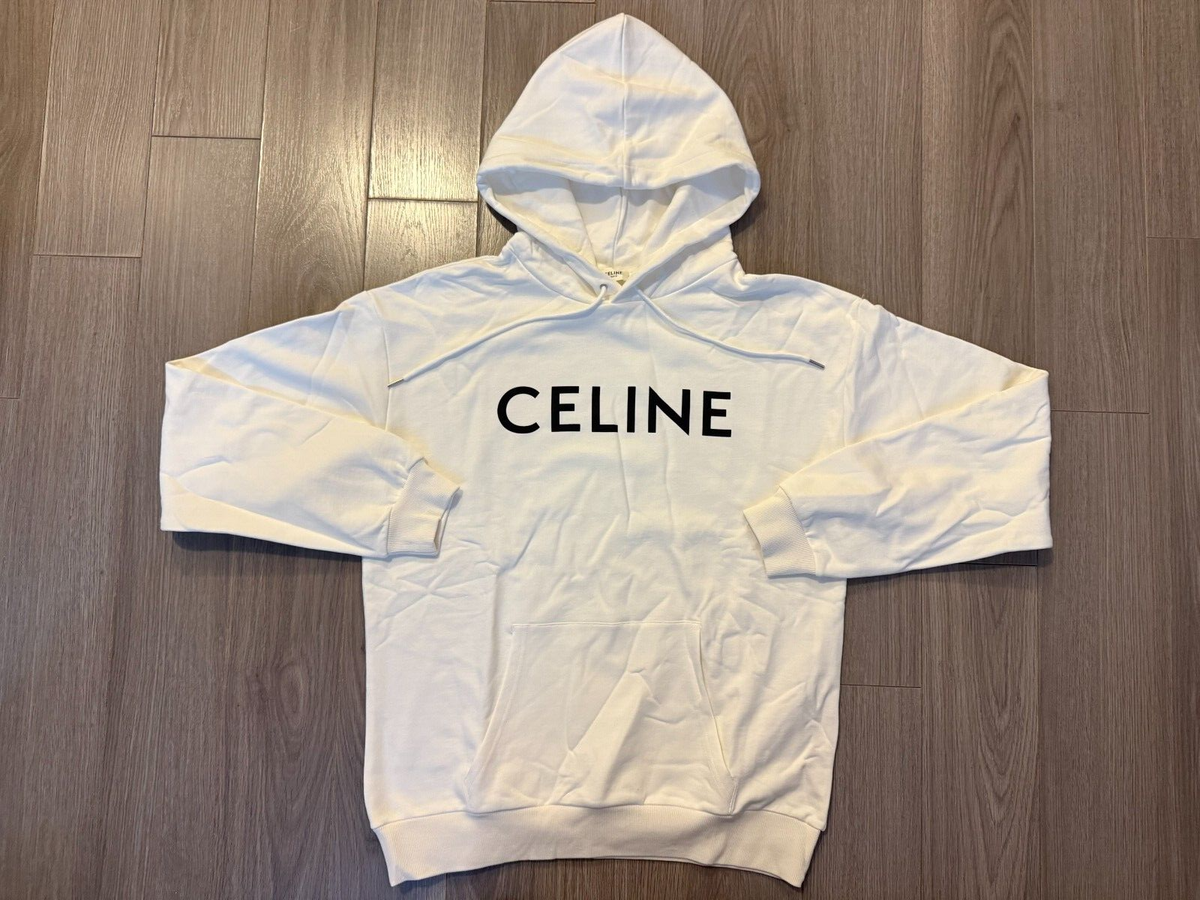 CELINE Loose Hoodie in Cotton Fleece white sz L | eBay CELINE Loose Hoodie in Cotton Fleece white sz L | eBay