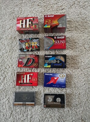 17 SONY TDK BASF Maxell Phillips Audio 90 / 60 Min. Leer Kassette Cassette
