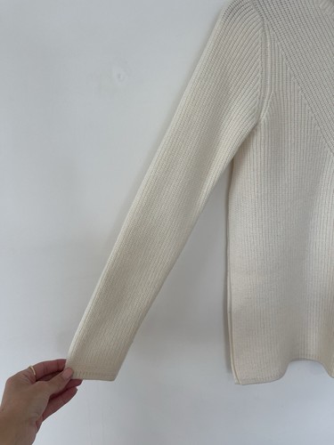 Sportscraft Australian Merino Wool Cream Knit Cardigan Size XS Side Splits EUC - Picture 3 of 8