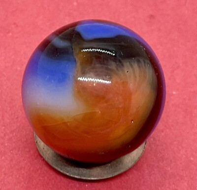 Vintage Peltier Tri Color Swirl Marble. It Measures .66 Inch In Near Mint Cond.