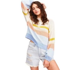 Billabong Women's Seeing Double Sweater Color Sweet Water Size Large NWT