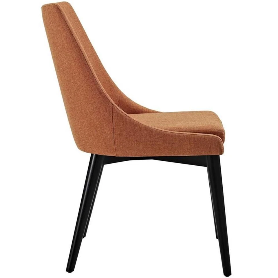 Modway Viscount 19" Solid Rubberwood and Fabric Dining Chair in Orange - Image 3 of 4