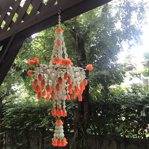 Thai Ancient Style Handmade Hanging Flowers Raya Noi Home Decor Gift Small Size - 第 8/30 張圖片