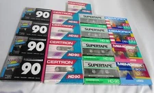 Lot of 17 brand new cassettes Certron Supertape Memorex