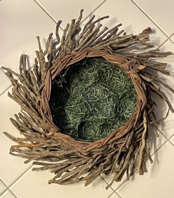 Vintage Stick Birds Nest Basket Home Decor Rustic Realistic Woven Easter