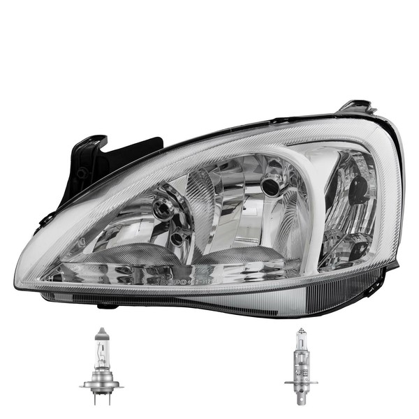 Halogen Scheinwerfer Frontscheinwerfer Links H1 FüR Opel Corsa C Inkl. Lampen-image