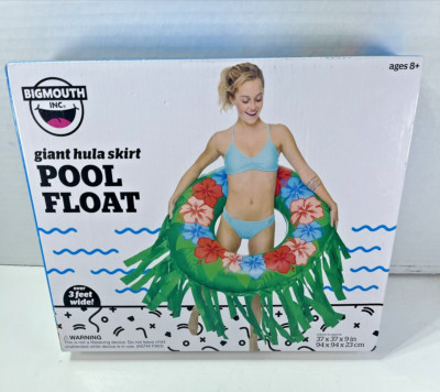 NEW IN BOX BigMouth GIANT Inflatable Hula Skirt Pool Float Raft 37''x 37'' x 9''