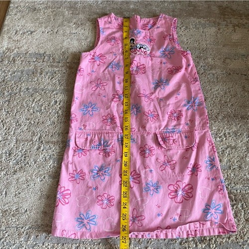 Disney Store Vintage 90s Rare Pink Cotton Floral Dress Minnie Embroidered: Med - Picture 9 of 9