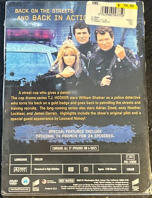 T.J. Hooker The Complete First & Second Seasons DVD 2005 6-Disc