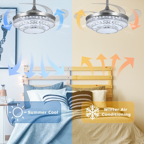 【1 Year Warranty】42'' Ceiling Fan 6 Speed Control Reversible DC Motor LED Light - Picture 6 of 20