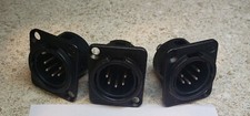 Lot 3 NEW Neutrik NC5MD-L-BAG-1 5 Pole XLR Male Connector - Black Housing 
