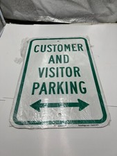 Qty 2 SmartSign Customer and Visitor Parking Sign Approx 12" x 18" 1Y77 Green
