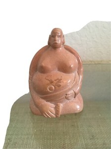 Antique Vtg Chinese Kenya Soapstone Kisu Carved Buddha Figure Statue