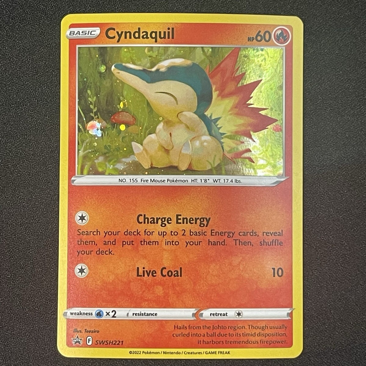 Cyndaquil SWSH221 Black Star Promo Pokemon Sword & Shield