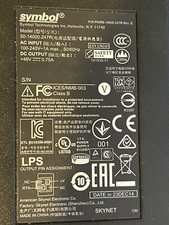 SYMBOL AC ADAPTER MODEL 50-14000-247R 100-240V 1A OUTPUT 48V 0.75A COMPLETE