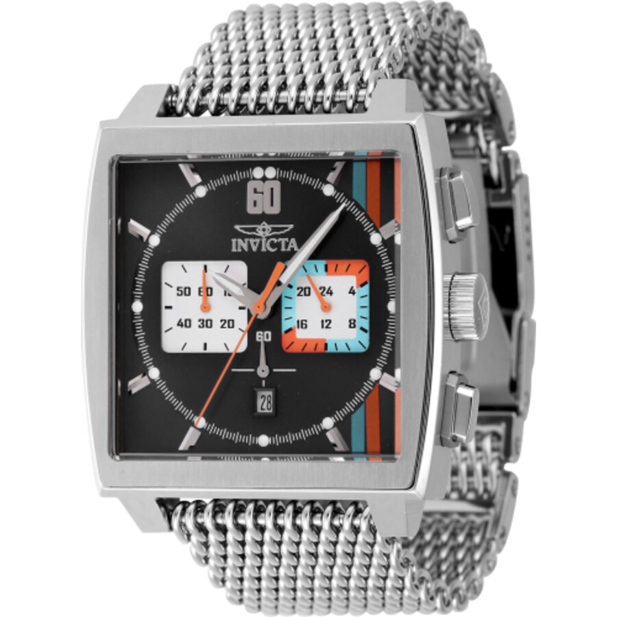 Мужские часы Invicta S1 Rally Chronograph с кварцевым черным циферблатом 47244