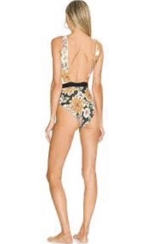 NWT $154 Sz M Maaji Serenna Cottage Garden Plunge Reversible Swimsuit One Piece