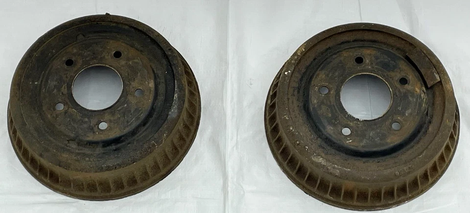 Par de tambores de freno trasero Pontiac GTO 1965 1966 1967 Lemans Tempest con fecha E 1 5 Foto 4 de 4