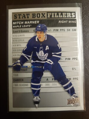 2023-24 Mitch Marner Stat Box Fillers Upper Deck Series 1 Hockey Toronto...