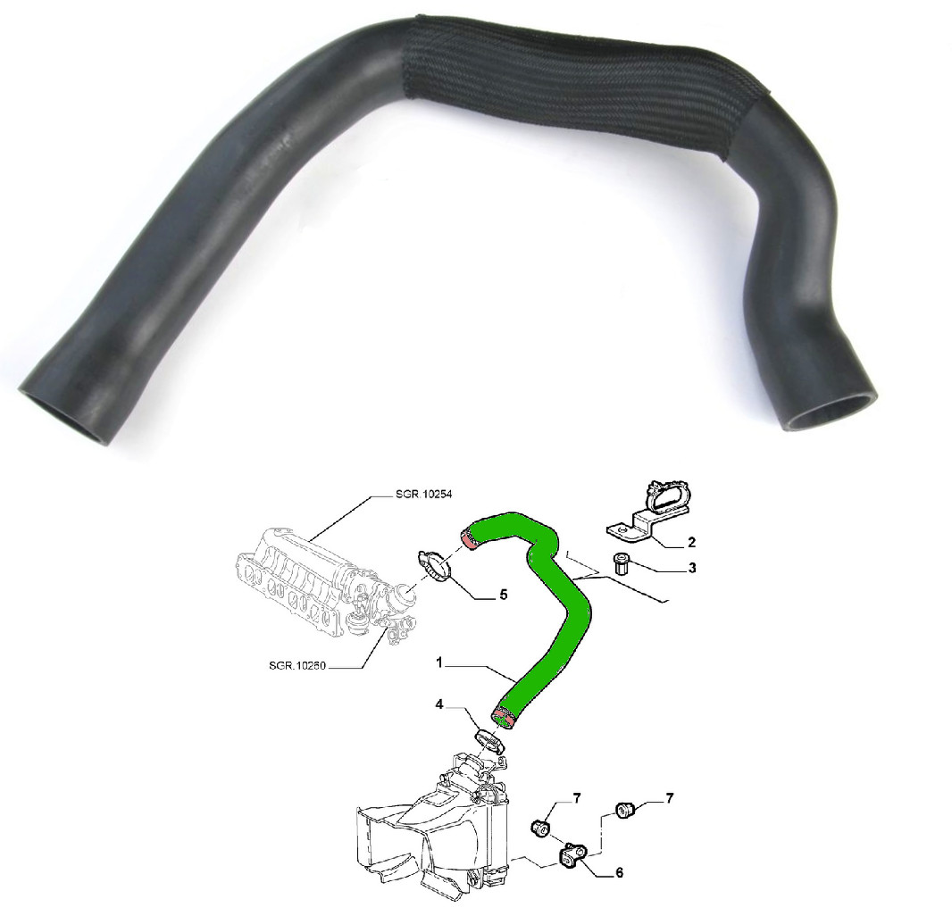 Durite turbine intercooler renforcée pour Alfa Romeo 156 JTD au standard d'origine