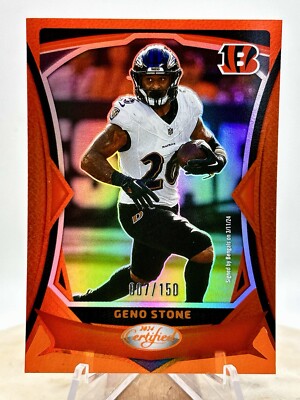 2024 Panini Certified Geno Stone /150 ORANGE MIRROR SP #47 Bengals COLOR MATCH