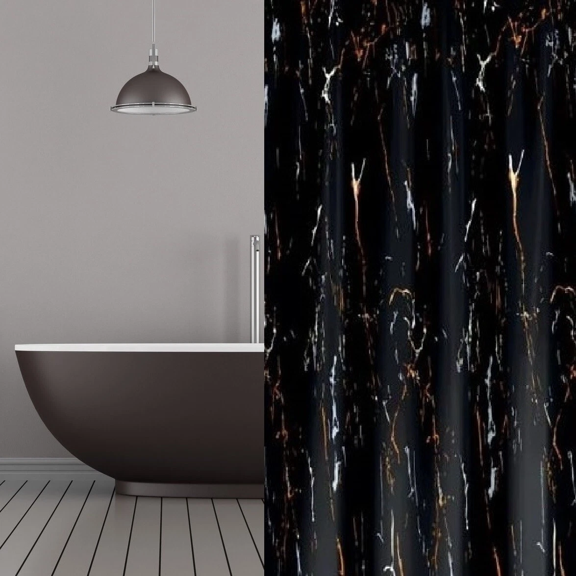 Rideau de douche Français Coton 180x200cm ELEGANCE Beige MSV