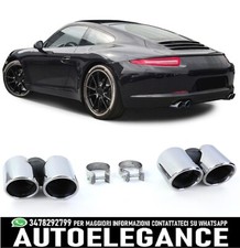Glänzende Doppelrohr Auspuffendrohre Für Porsche 911 991.1 11-15 3.4 350PS