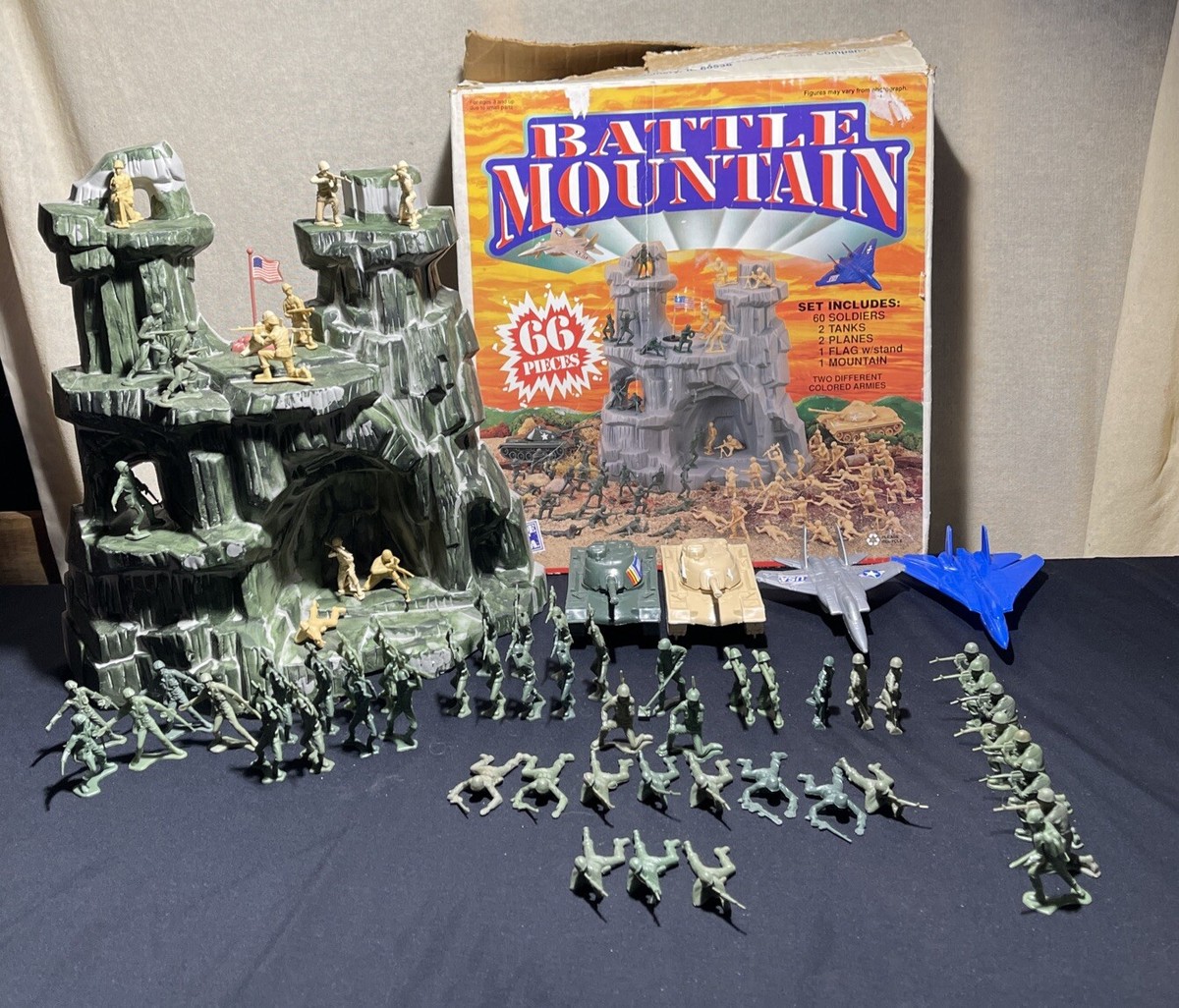 Vintage Tim Mee Toy 5740 Army Battle Mountain Playset 1980s USA | eBay