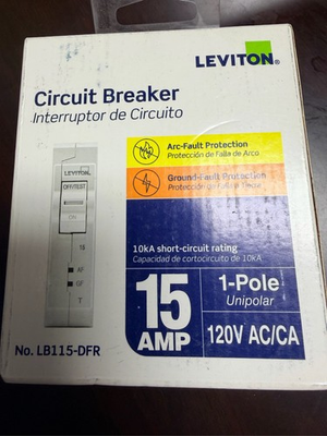 #ad #ad Leviton LB115 DFR 15A 1 Pole 120V Dual Function AFCI GFCI Breaker lot of 4 $128.69