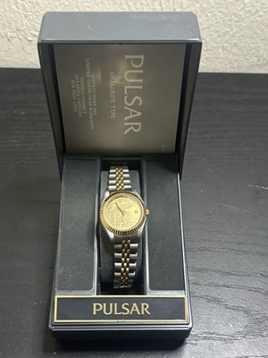 Pulsar Cleveland Indians MLB Watch Two Tone Chief Wahoo Dial Box Seiko