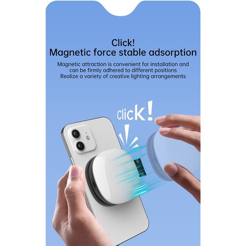 Magnetic LED Selfie Light with Folding Bracket Portable for Photo and Video - Picture 12 of 12