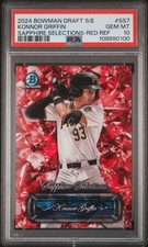 Konnor Griffin 2024 Bowman Draft Sapphire Selections Red /5 #SS7 PSA 10