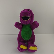 Vintage 1992 Lyons Group BARNEY the Purple Dinosaur Plush 10" Toy Yellow Toes