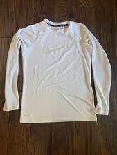 Nike Swim Dri-FIT UPF 40 Long Sleeve Rash Guard Top White Women s S