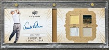 2013 Upper Deck Exquisite Arnold Palmer Legacy Gear Booklet Tag Patch Auto /10