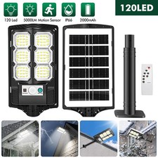 400W High Power Solar Streetlight 5000LM Super Bright 6500K Cool White Light