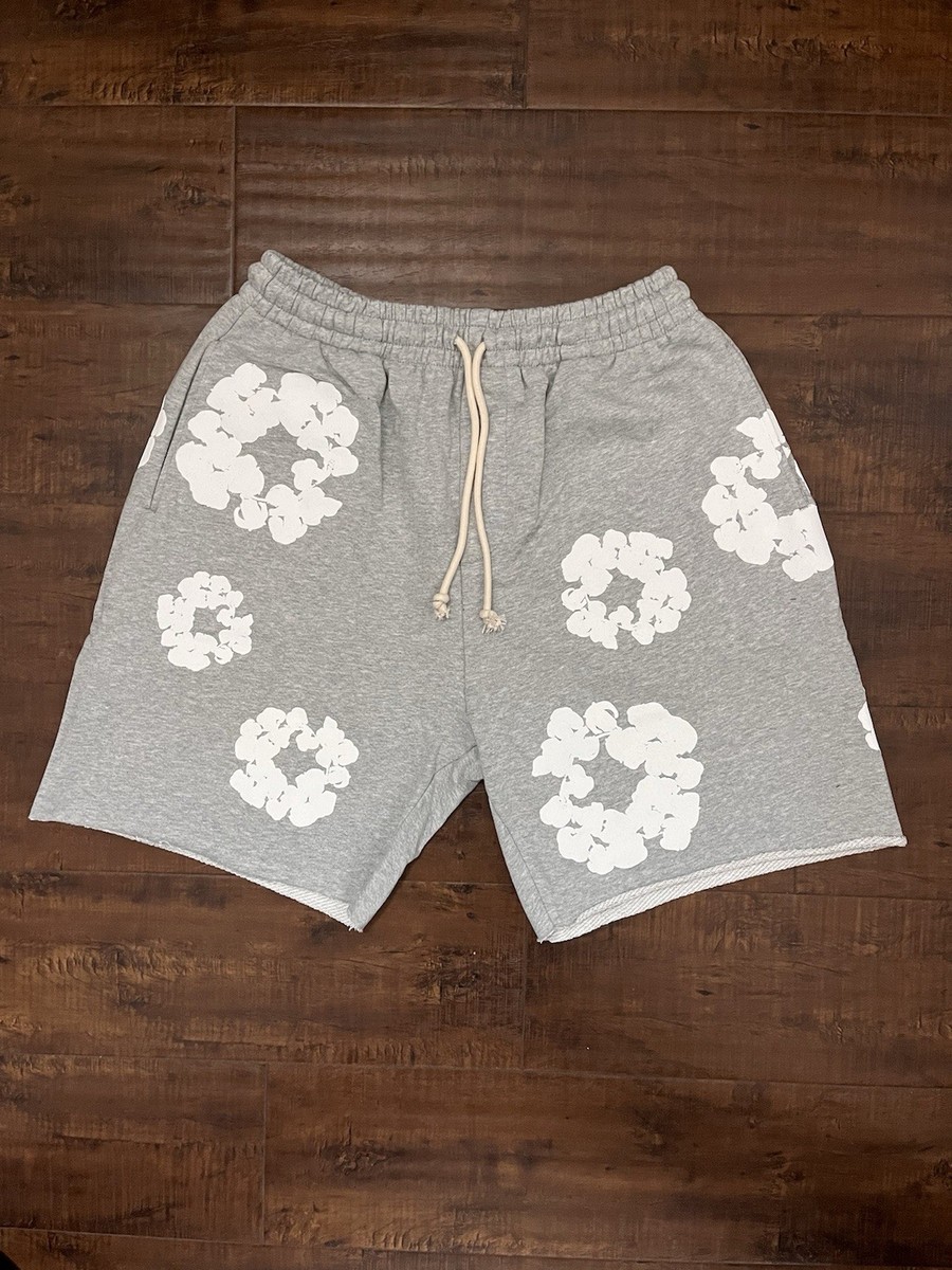 パンツ Denim Tears / Cotton Wreath Shorts Denim Tears Jean Shorts 'The Cotton Wreath' White SS24 Small