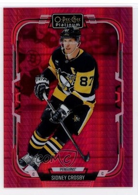 2025-26 O-Pee-Chee Platinum Red Prism /199 Sidney Crosby #52 16fy