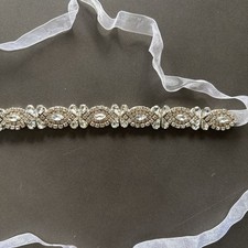 David s Bridal Belt for Women Dress/Wedding Dress Crystal Rhinestone Sash W3