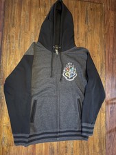 Official Harry Potter London Hogwarts Crest Zip Hoodie Mens Large NWOT